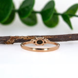 Vani 14K Rose Gold Alexandrite Diamond Ring | Oval Shape 5.3x4mm