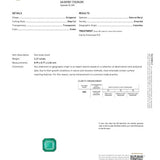 GIA Certified 2.27cts Colombian Emerald Diamond Ring in 14K White Gold | Asscher 9mm