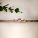 Kuhu 14K Rose Gold Alexandrite Diamond Ring | Oval 5x4mm