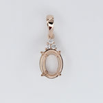 lia 14k gold semi mount diamond pendant
