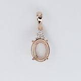 lia 14k gold semi mount diamond pendant