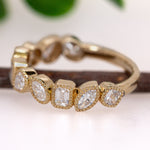 Milgrain Details Lab Diamonds Ring w 14K Yellow Gold | Mix 0.2mm