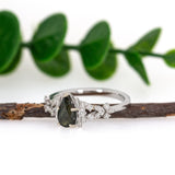 Arna 14K White Gold Alexandrite Diamond Ring | Pear Shape 8x4.5mm