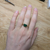 Yemi 14K Yellow Gold 2.32cts Emerald Diamond Promise Ring | Emerald - 9.4x7.3x5.3mm