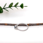 samara 14k white gold 0.80cts london blue topaz diamond wedding ring | round 6mm