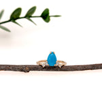 turia 14k yellow gold 1.02cts turquoise diamond engagement ring | pear 8x6mm