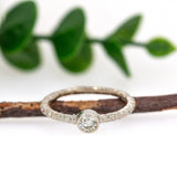 Mayra 14K White Gold Lab Grown Diamond Ring | Round 3mm