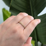 Vani 14K Yellow Gold Natural Diamond Band | Milgrain Details
