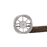 Sira 14k Solid Gold Natural Diamonds - Ring Setting | Round Shaped , 14mm