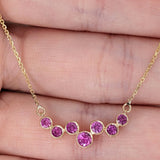 Natural Pink Sapphire Necklace
