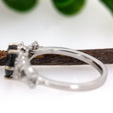 Arna 14K White Gold Alexandrite Diamond Ring | Pear Shape 8x4.5mm