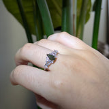 Arna 14K White Gold Alexandrite Diamond Ring | Pear Shape 8x4.5mm
