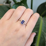 Meera 14K Rose Gold Tanzanite Diamond Ring | EM 7x5mm