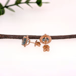 jessy 14k yellow gold 3.59cts aquamarine diamond stud earrings