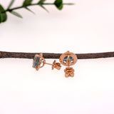 jessy 14k yellow gold 3.59cts aquamarine diamond stud earrings