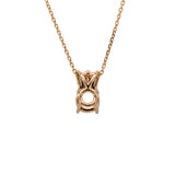 Glorious Wings 14K Gold Baguette Diamond Pendant Semi Mount