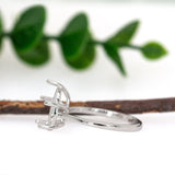 Serene 14K Solid Gold Solitaire Ring Mount | PE 11.5x6.7mm