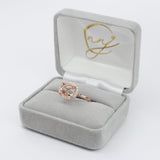 Classic Ring Semi-mount in Solid 14k Gold w Natural Diamond Halo and Baguette Diamond Accents || Cushion Cut 13x10.5mm || Customizable ||