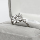 Ring Semi Mount w Earth Mined Diamonds in Solid 14K Gold | Oval 5.5x4mm