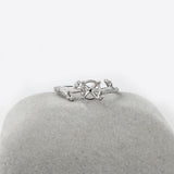 Ring Semi Mount w Earth Mined Diamonds in Solid 14K Gold | Round 6.5mm