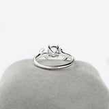 Ring Semi Mount w Earth Mined Diamonds in Solid 14K Gold | Round 6.5mm