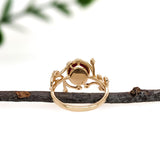 2.5ct Burma Ruby Ring w Natural Diamond Accents in Solid 14K Yellow Gold | Oval