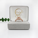 Statement Oval Ring Semi Mount w Diamonds and Milgrain Details in 14K Solid Gold