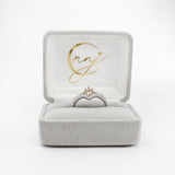 Unique Split Shank Ring Setting with Diamonds in 14K Solid Gold | Pear Shape