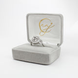 Statement Engagement Ring Semi Mount w Diamonds in 14K Solid Gold | Round