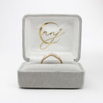 Stackable Curved Band with Earth Mined Diamonds in 14K Solid Gold