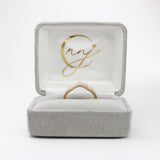 Stackable Curved Band with Earth Mined Diamonds in 14K Solid Gold