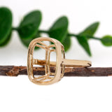 Teresa 14K Solid Gold Solitaire Ring Mount | Cushion 16x12mm
