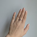 Manasvi 14K White Gold Imperial Topaz Diamond Ring | Oval Shape 6x4mm