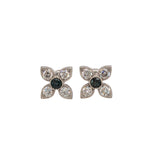 Orna 14K White Gold 0.42cts Alexandrite Diamond Stud Earrings | Round 3.2mm