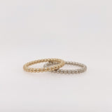 Eternity Ball Band in Solid 14k White, Yellow or Rose Gold