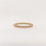 Eternity Ball Band in Solid 14k White, Yellow or Rose Gold