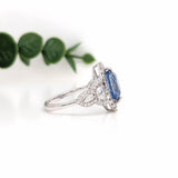 3.64ct Statement Ceylon Sapphire and Diamond Accents Ring