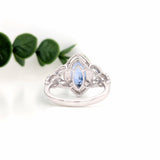 3.64ct Statement Ceylon Sapphire and Diamond Accents Ring