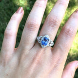 3.64ct Statement Ceylon Sapphire and Diamond Accents Ring