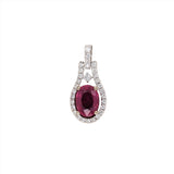 Elegant Ruby Pendant w Diamond Accents