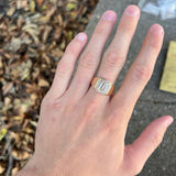 Ivan Statement Men's 14K Gold Lab Diamond Ring with Natural Diamond Accents