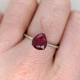 3.5ct Solitaire Pear Ruby Ring