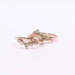 East West Marquise Ring Setting with a Pave Diamond Shank in 14K Gold