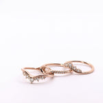East West Marquise Ring Setting with a Pave Diamond Shank in 14K Gold