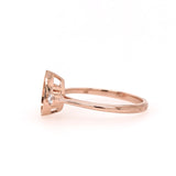 Three Stone Bezel Set Ring Semi Mount w Diamond Accents