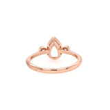 Three Stone Bezel Set Ring Semi Mount w Diamond Accents