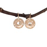 Beautiful Dangle Earring Semi Mount w Flush Set Diamond Accents
