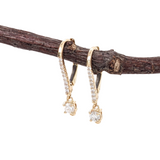 Diamond Leverback Earring Finding in Solid 14K Gold | Earth Mined Diamonds | Jewelry Making