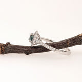 Flower Power Natural Color Changing Alexandrite Ring in 14K WhiteGold | Round 4.3mm