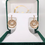 Beautiful Dangle Earring Semi Mount w Flush Set Diamond Accents